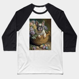 French Bulldog Easter Card Baseball T-Shirt